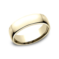 Euro Comfort-Fit® Men's Wedding Band in 14K Yellow Gold - 6.5mm Width by Benchmark