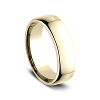 Euro Comfort-Fit® Men's Wedding Band in 14K Yellow Gold - 6.5mm Width by Benchmark