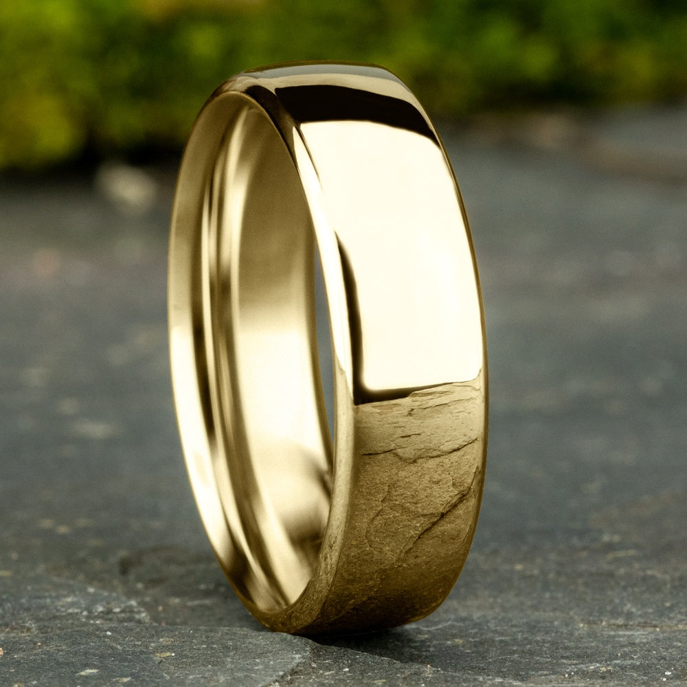Euro Comfort-Fit® Men's Wedding Band in 14K Yellow Gold - 6.5mm Width by Benchmark