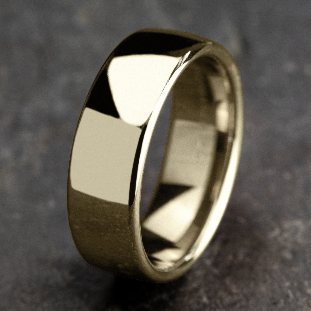 Euro Comfort-Fit® Men's Wedding Band in 14K Yellow Gold - 7.5mm Width by Benchmark