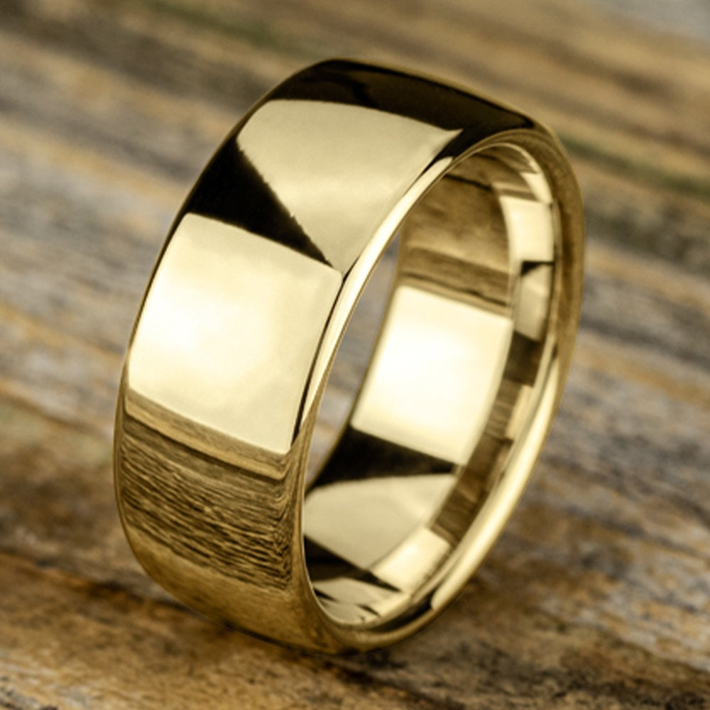 Euro Comfort-Fit® Men's Wedding Band in 14K Yellow Gold - 9mm by Benchmark
