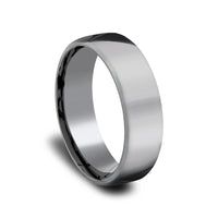 Euro Comfort-Fit® Men's Wedding Band in Grey Tantalum - 6.5mm by Tantalum