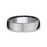 Euro Comfort-Fit® Men's Wedding Band in Grey Tantalum - 6.5mm by Tantalum
