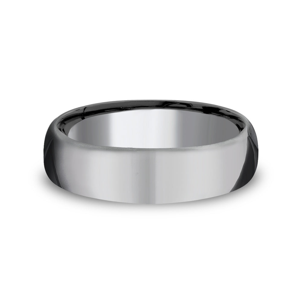 Euro Comfort-Fit® Men's Wedding Band in Grey Tantalum - 6.5mm by Tantalum