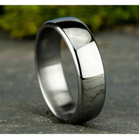 Euro Comfort-Fit® Men's Wedding Band in Grey Tantalum - 6.5mm by Tantalum