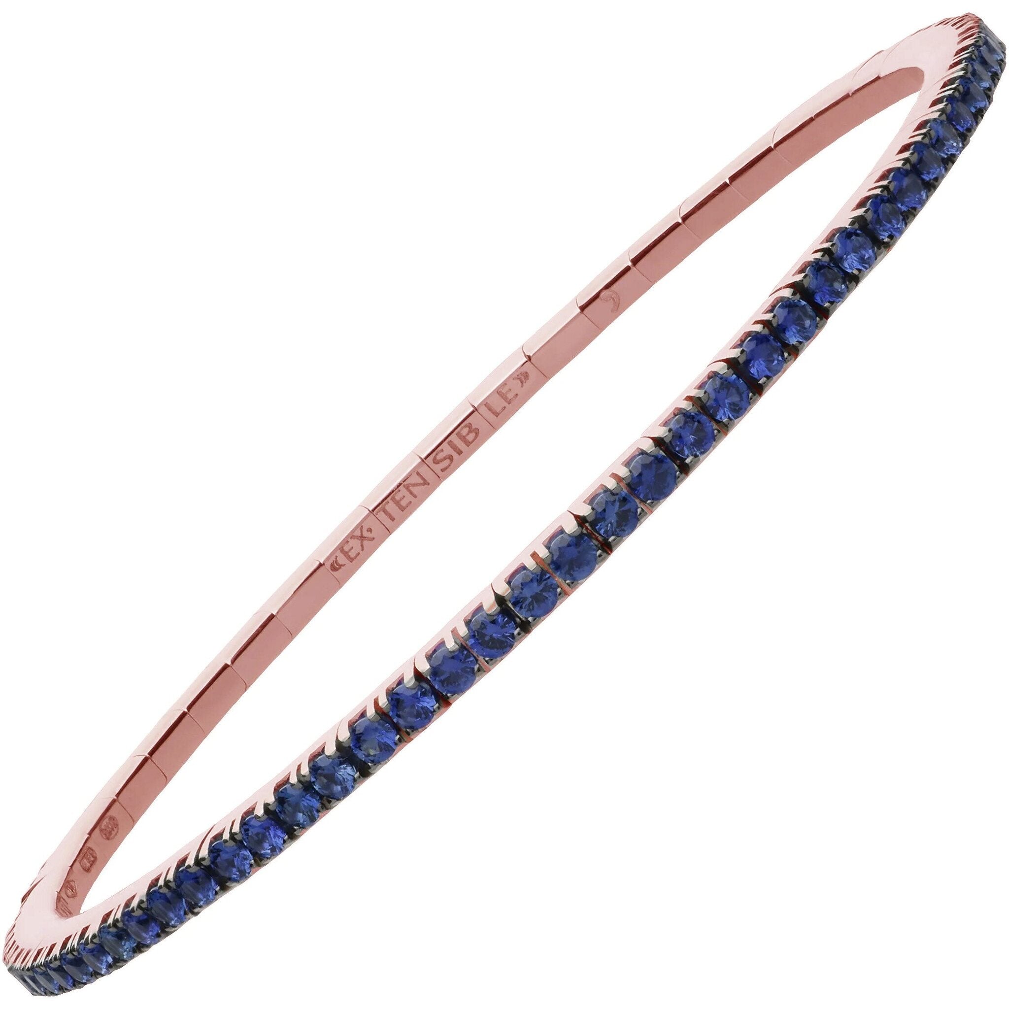 Extensible - 2.54 Carat Blue Sapphire Stretch Tennis Bracelet