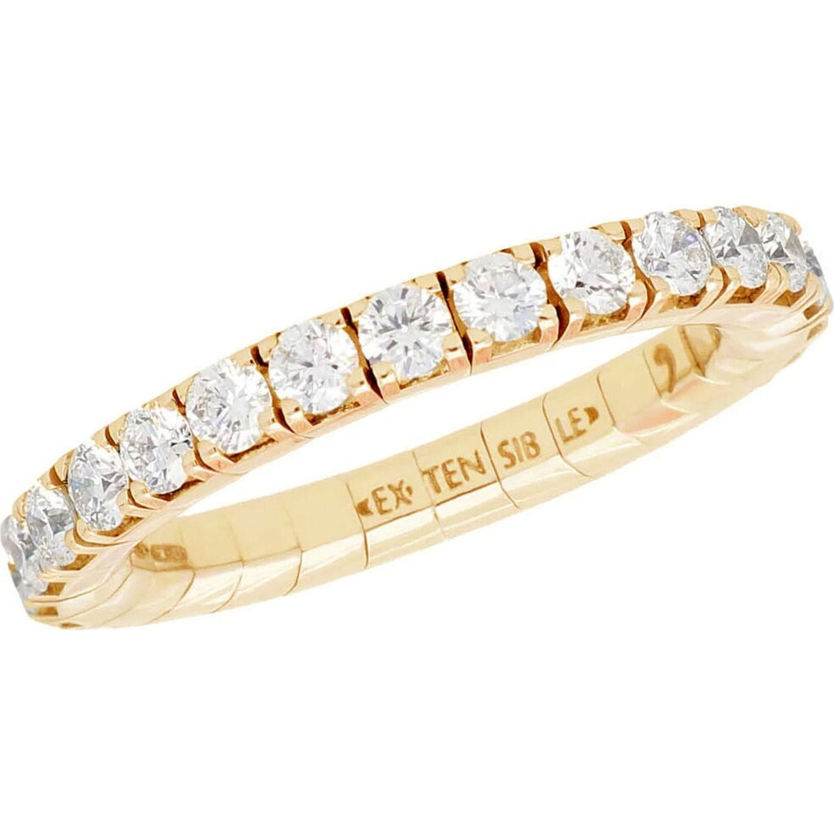 Extensible - 2.88 Carat White Diamond Ring - 18K Yellow Gold