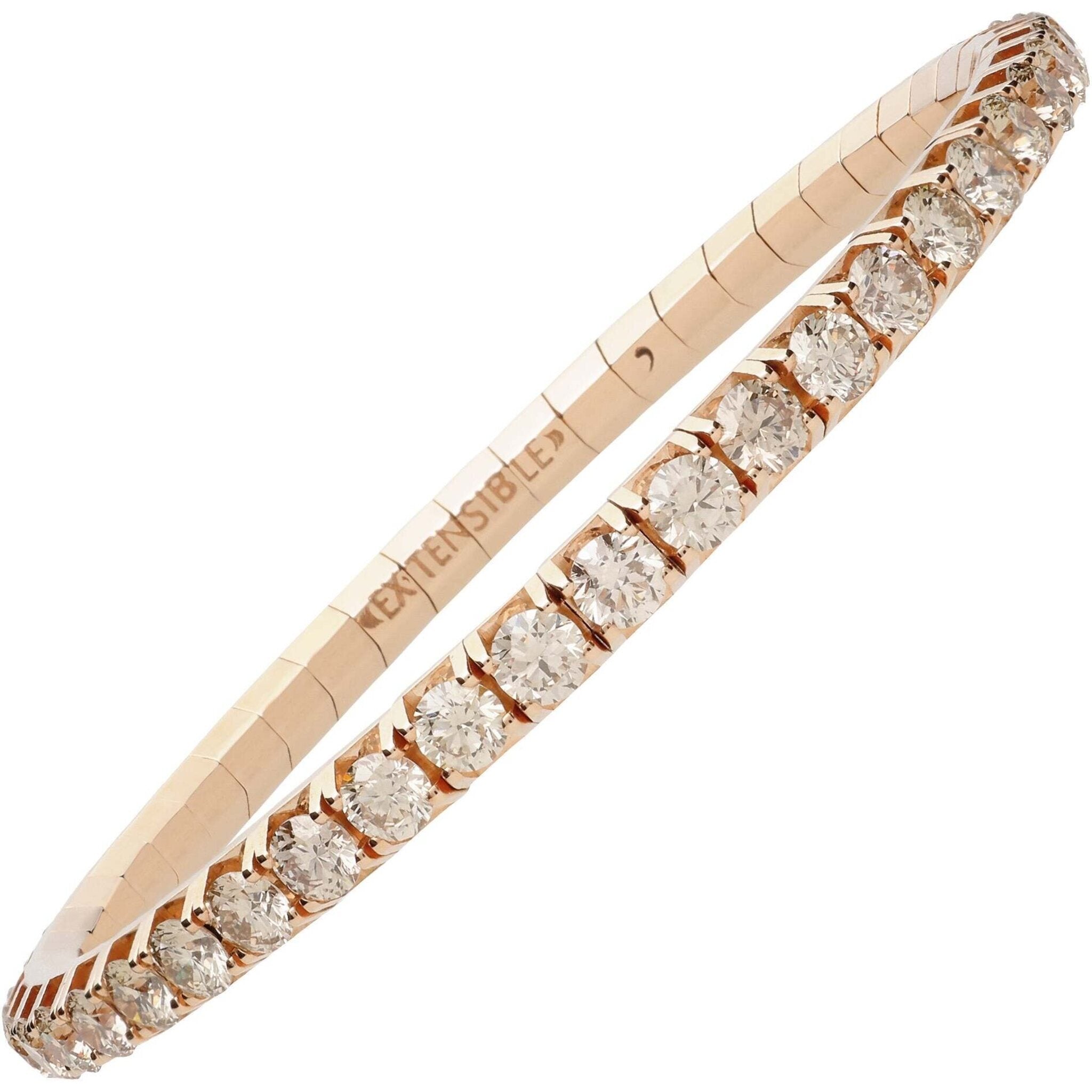 Extensible - 7.5 Carat Champagne Diamond Stretch Tennis Bracelet