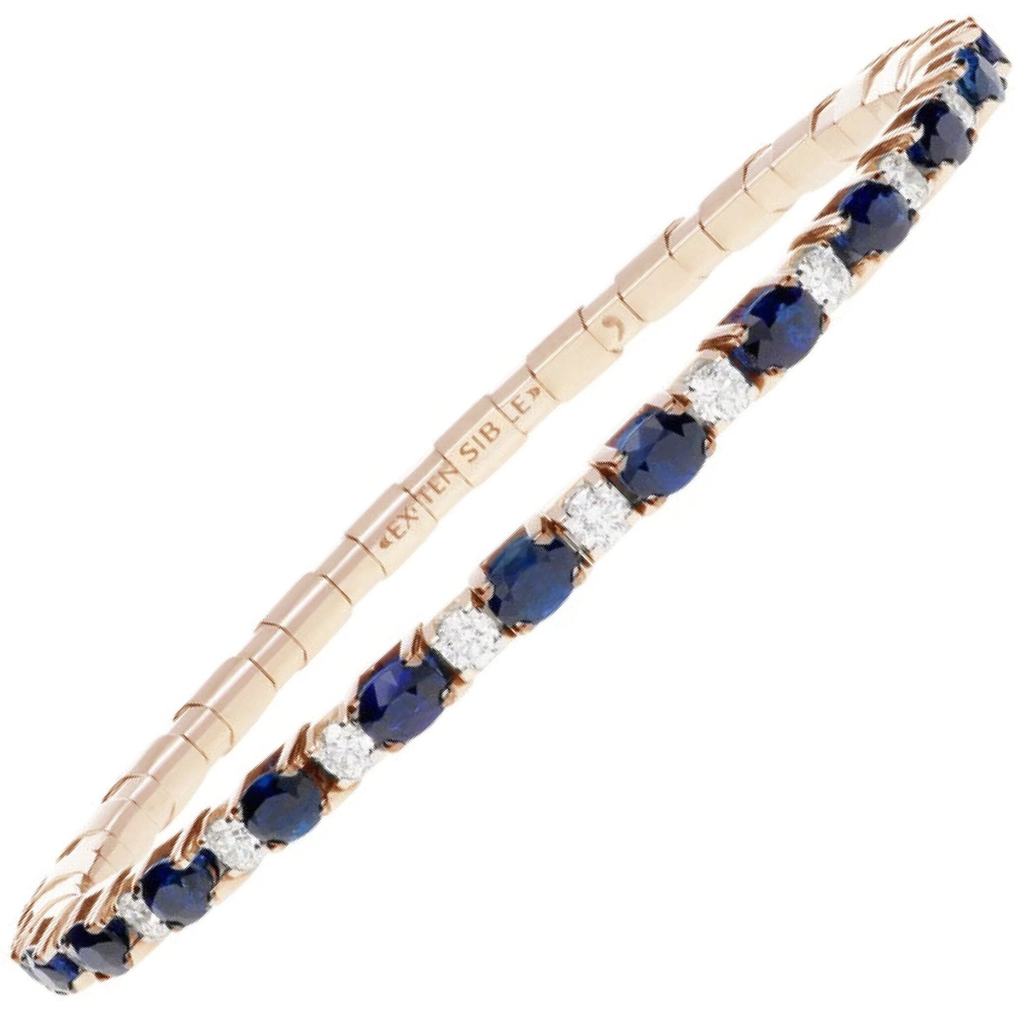 Blue sapphire and diamond tennis bracelet sale