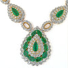 Exuberant Green Emerald & Diamond Vintage Necklace - David Webb Platinum & 18K Yellow Gold