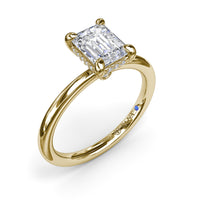 Fana - Exceptionally Striking Diamond Engagement Ring - S4066 - Available in 14K & 18K Gold (White, Yellow or Rose) and Platinum