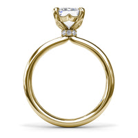 Fana - Hidden Halo Diamond Engagement Ring - S4196 - Available in 14K & 18K Gold (White, Yellow or Rose) and Platinum