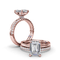 Fana - Hidden Halo Diamond Engagement Ring - S4196 - Available in 14K & 18K Gold (White, Yellow or Rose) and Platinum