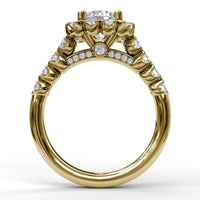 Fana - Large Cushion Halo Engagement Ring - S3589 - Available in 14K & 18K Gold (White, Yellow or Rose) and Platinum