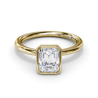 Fana - Modest Solitaire Diamond Engagement Ring - S4067 - Available in 14K & 18K Gold (White, Yellow or Rose) and Platinum
