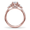 Fana - Pear Side Cluster Diamond Engagement Ring - S4168 - Available in 14K & 18K Gold (White, Yellow or Rose) and Platinum