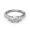 Fana - Petite Three-Stone Diamond Engagement Ring - S4204 - Available in 14K & 18K Gold (White, Yellow or Rose) and Platinum