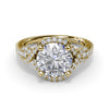 Fana - Round Love Knot Diamond Engagement Ring - S4242 - Available in 14K & 18K Gold (White, Yellow or Rose) and Platinum
