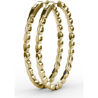 Filigree Openwork Hoop Earrings with Bezel Set Round Diamonds by Fana - 0.63 Carat Total Diamond Weight