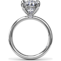 Five Prong Engagement Ring Setting with Peek-a-Boo Diamond by Fana - 0.02 Carat Total Diamond Weight
