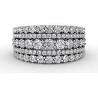 Five-Row Alternating Round Diamond Band by Fana - 1.87 Carat Total Diamond Weight