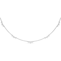 Five Station Necklace with Pavé Set Round Brilliant Diamonds by Fana - 1.20 Carat Total Diamond Weight