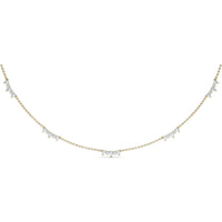 Five Station Necklace with Pavé Set Round Brilliant Diamonds by Fana - 1.20 Carat Total Diamond Weight