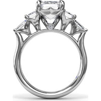Five-Stone Emerald-Cut Diamond Engagement Ring Setting with Tapered Baguettes - 1.52 Carat Total Side Stone Weight by Fana