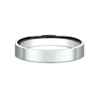 Flat Comfort Fit Men's Wedding Band in 14K White Gold - 3mm Width by Benchmark