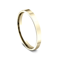 Flat Comfort Fit Men's Wedding Band in 14K Yellow Gold - 2mm Width by Benchmark