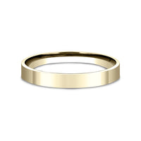 Flat Comfort Fit Men's Wedding Band in 14K Yellow Gold - 2mm Width by Benchmark