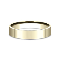 Flat Comfort Fit Men's Wedding Band in 14K Yellow Gold - 4mm Width by Benchmark