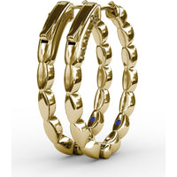 Flawless Filigree Diamond Hoop Earrings with Milgrain Edge by Fana - 0.30 Carat Total Diamond Weight