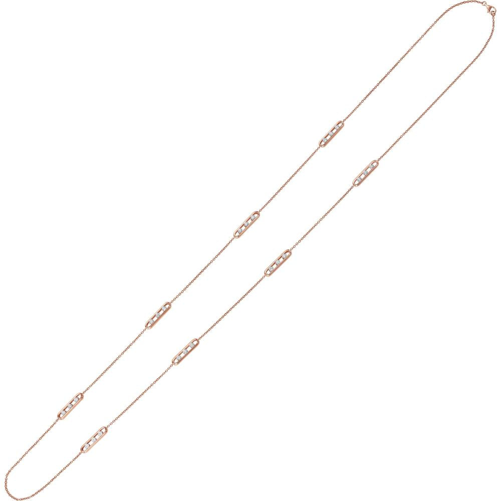 Charles Krypell - Floating Diamond by the Yard Necklace in 18K Rose Gold