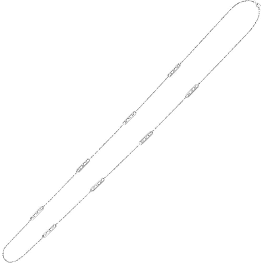 Charles Krypell - Floating Diamond by the Yard Necklace in 18K White Gold