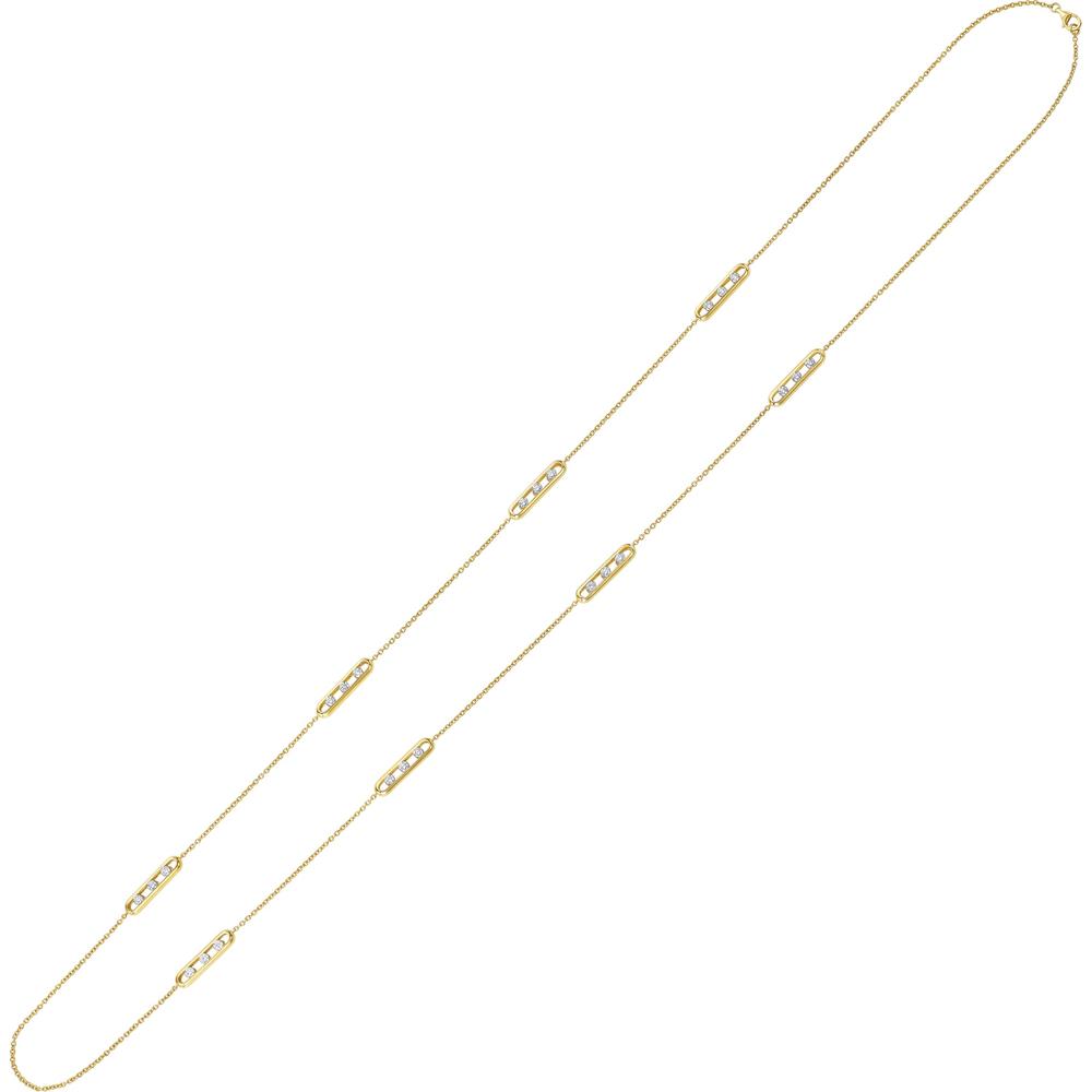Charles Krypell - Floating Diamond by the Yard Necklace in 18K Yellow Gold
