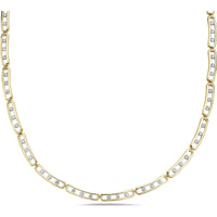 Floating Diamond Link Necklace in 18K Yellow Gold by Charles Krypell