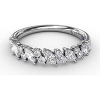 Floating Marquise and Round Diamond Band by Fana - 0.74 Carat Total Diamond Weight