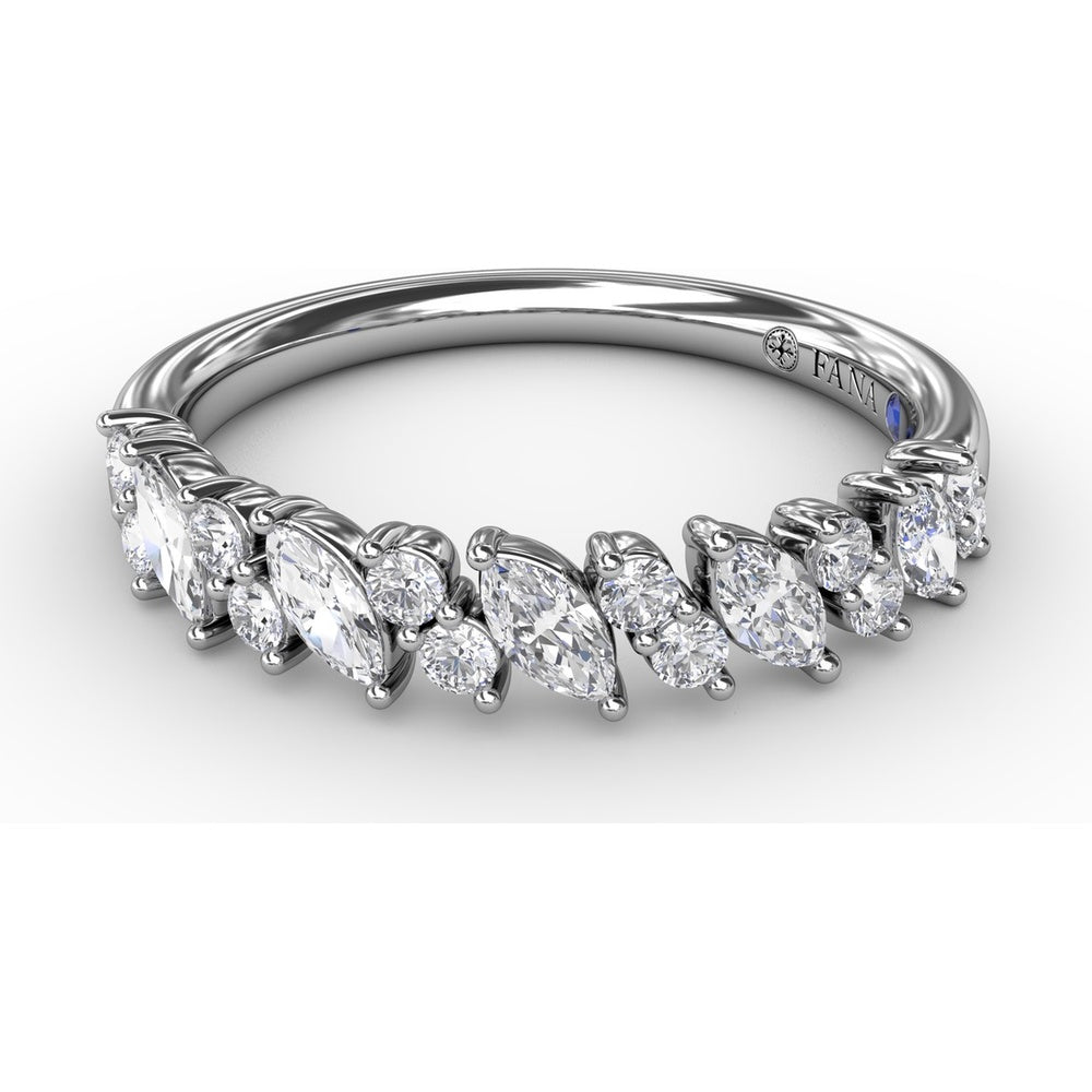 Floating Marquise and Round Diamond Band by Fana - 0.74 Carat Total Diamond Weight