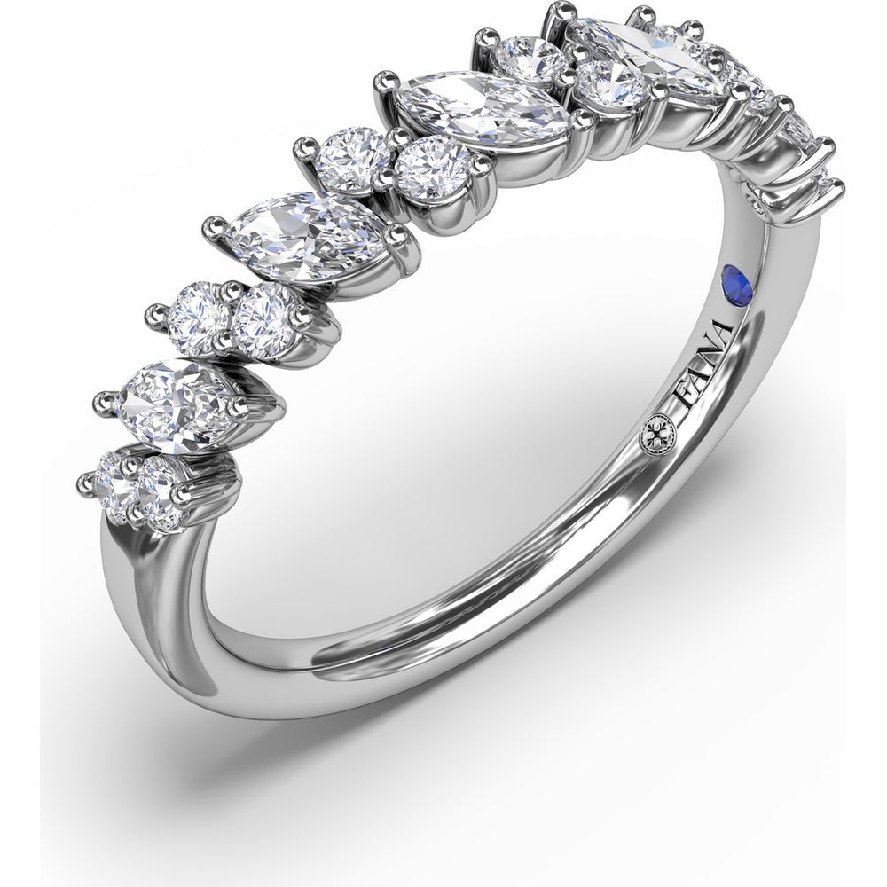 Floating Marquise and Round Diamond Band by Fana - 0.74 Carat Total Diamond Weight