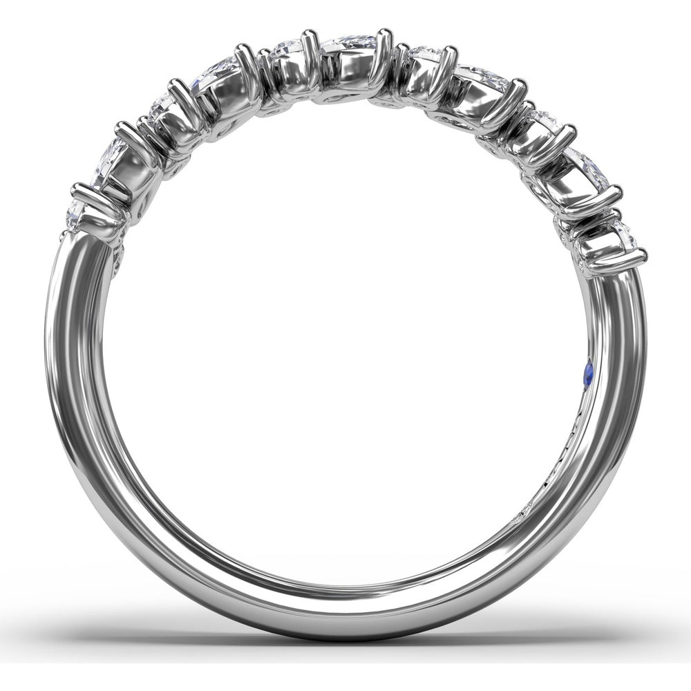 Floating Marquise and Round Diamond Band by Fana - 0.74 Carat Total Diamond Weight