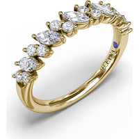 Floating Marquise and Round Diamond Band by Fana - 0.74 Carat Total Diamond Weight