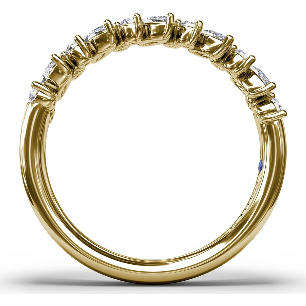 Floating Marquise and Round Diamond Band by Fana - 0.74 Carat Total Diamond Weight