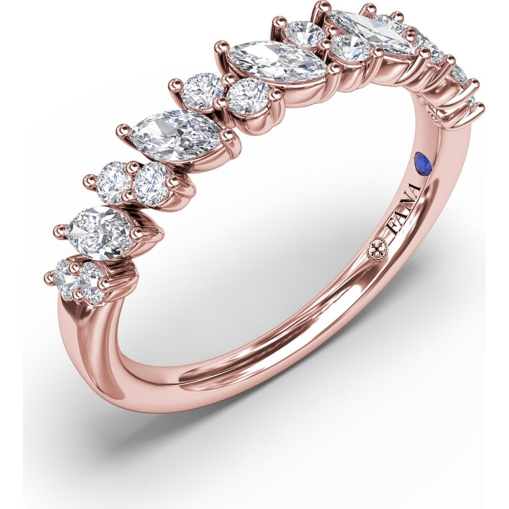 Floating Marquise and Round Diamond Band by Fana - 0.74 Carat Total Diamond Weight