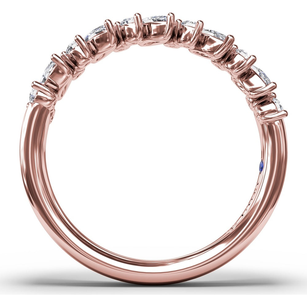 Floating Marquise and Round Diamond Band by Fana - 0.74 Carat Total Diamond Weight