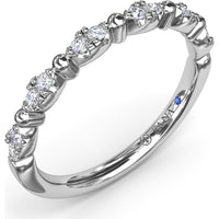 Floating Shared-Prong Diamond Band with Round Diamonds by Fana - 0.16 Carat Total Diamond Weight