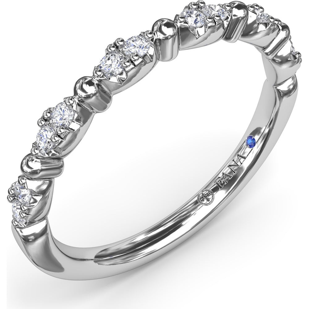 Floating Shared-Prong Diamond Band with Round Diamonds by Fana - 0.16 Carat Total Diamond Weight