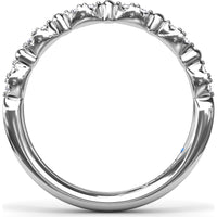 Floating Shared-Prong Diamond Band with Round Diamonds by Fana - 0.16 Carat Total Diamond Weight