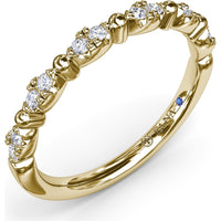 Floating Shared-Prong Diamond Band with Round Diamonds by Fana - 0.16 Carat Total Diamond Weight