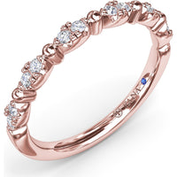 Floating Shared-Prong Diamond Band with Round Diamonds by Fana - 0.16 Carat Total Diamond Weight